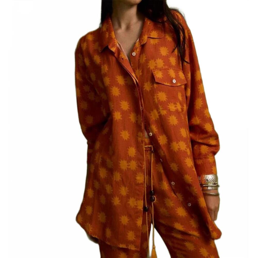 NEW KINGA CSILLA women's mohave noma shirt in orange
